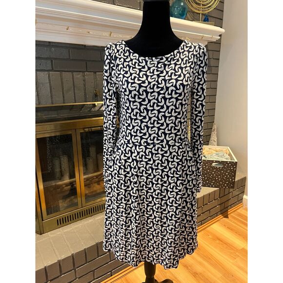 Boden Navy Patterned Dress - Picture 6 of 7